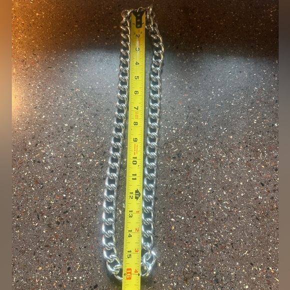 Vintage Heavy Link Silver tone necklace - Picture 2 of 4